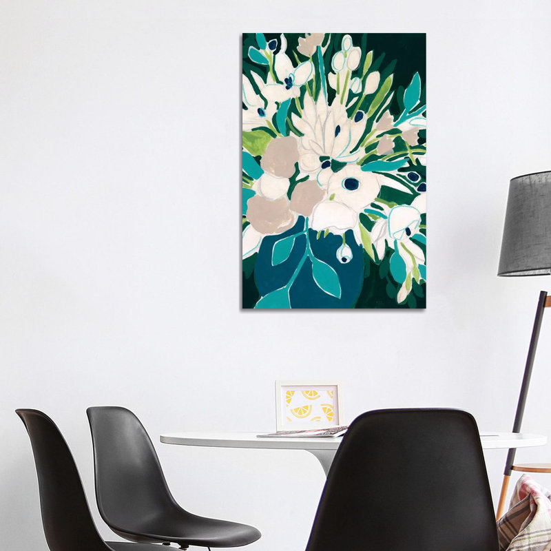 Blue Bloom Sketch I by June Erica Vess - Wrapped Canvas Gallery-Wrapped Canvas Giclée, 101.6 cm H x 66.04 cm W x 3.175 cm D