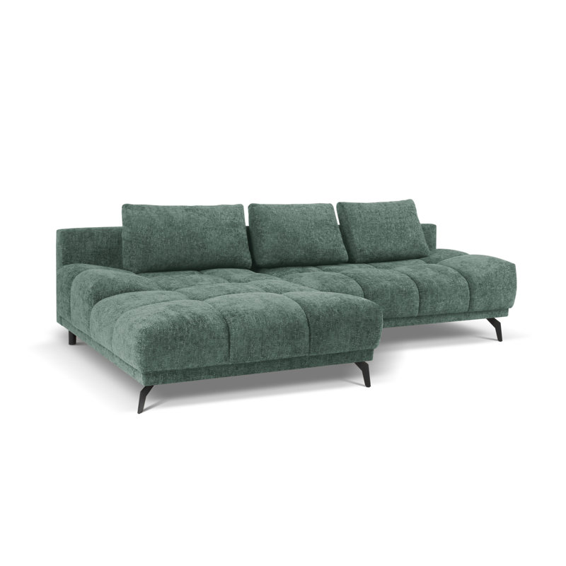 Cuthrell 5 Seater Sofa Bed, Left Hand Facing, Green