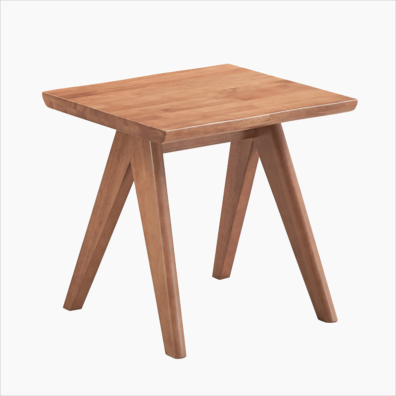 Table de bout décontractée à finition naturelle de style Mid-Century 1pc