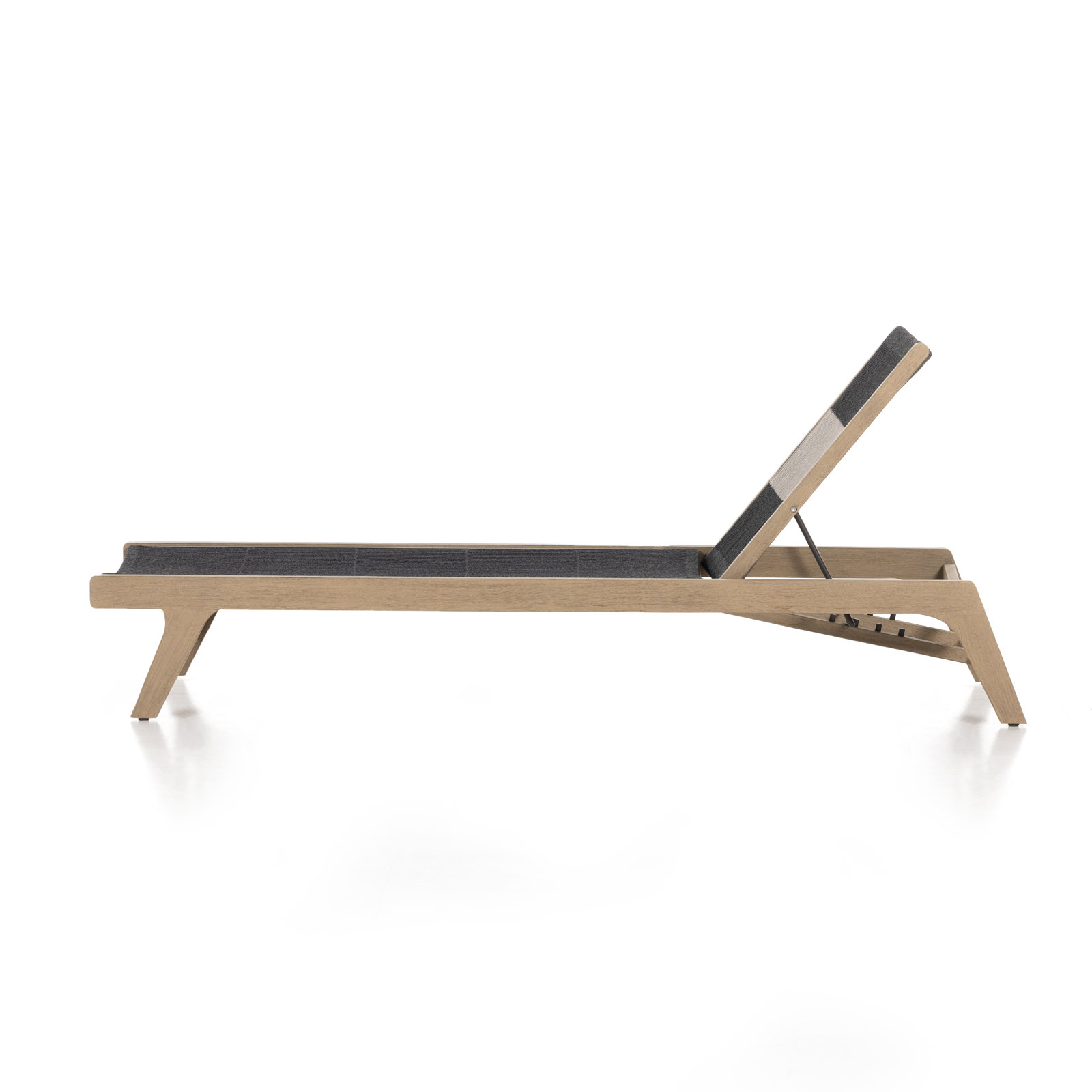 Doritta 27.5'' Outdoor Teak Chaise Lounge, Washed Brown
