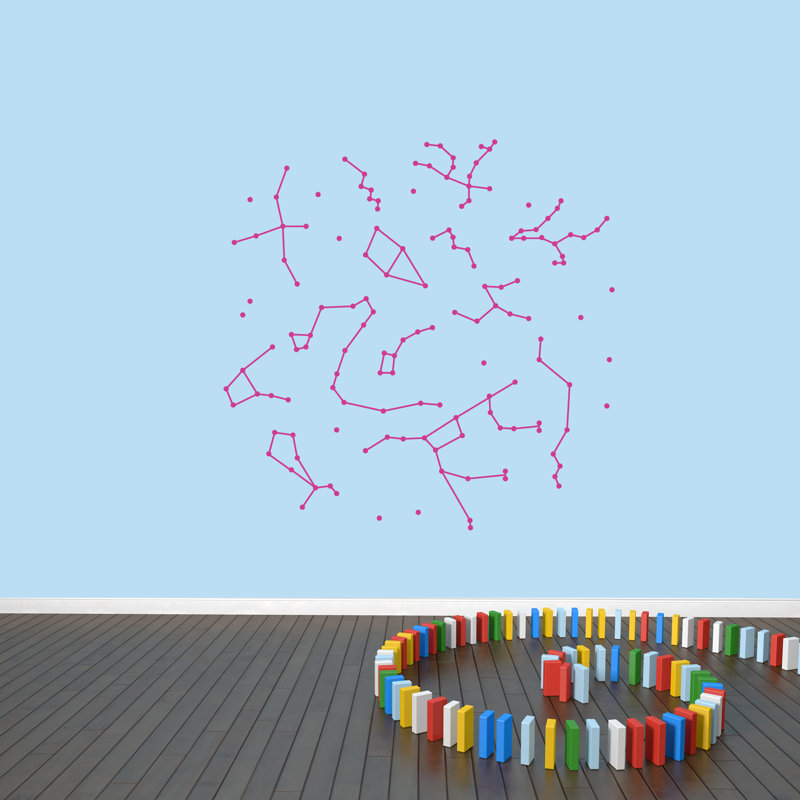 Adhésif décoratif constellations Covarrubias, Rose vif