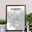Sydney City Map - No Frame Print-1070727242
