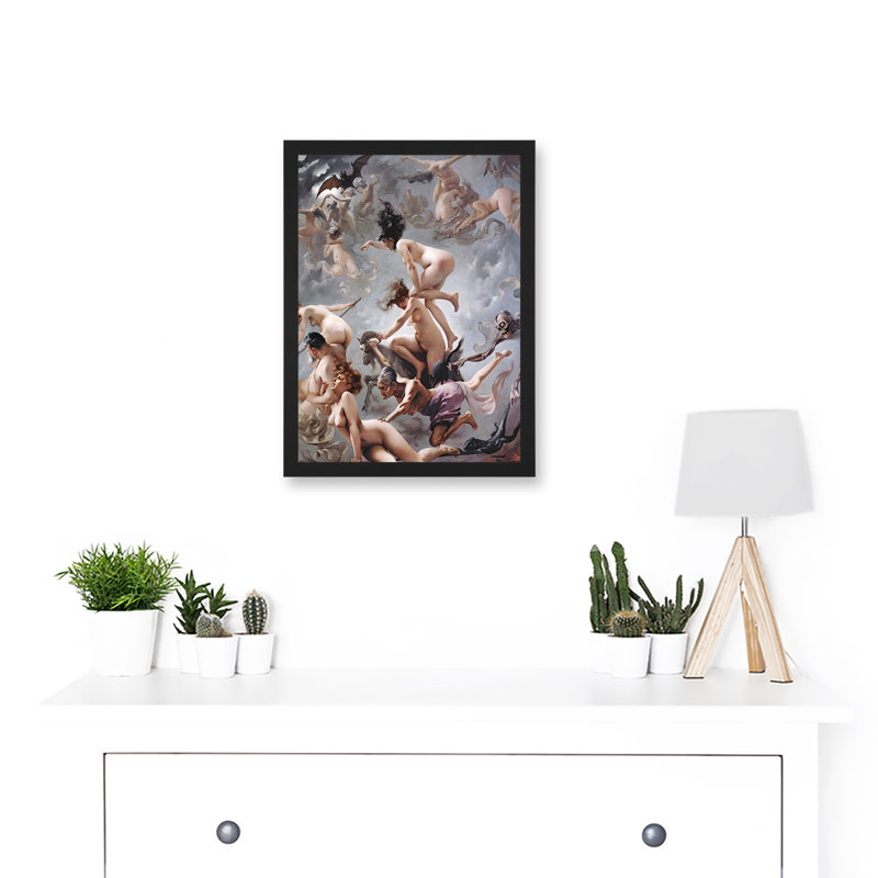 Falero Witches Going To Their Sabbath Painting by Luis Ricardo Falero - Single Picture Frame Art Prints, 9.21''W x 12.72''H