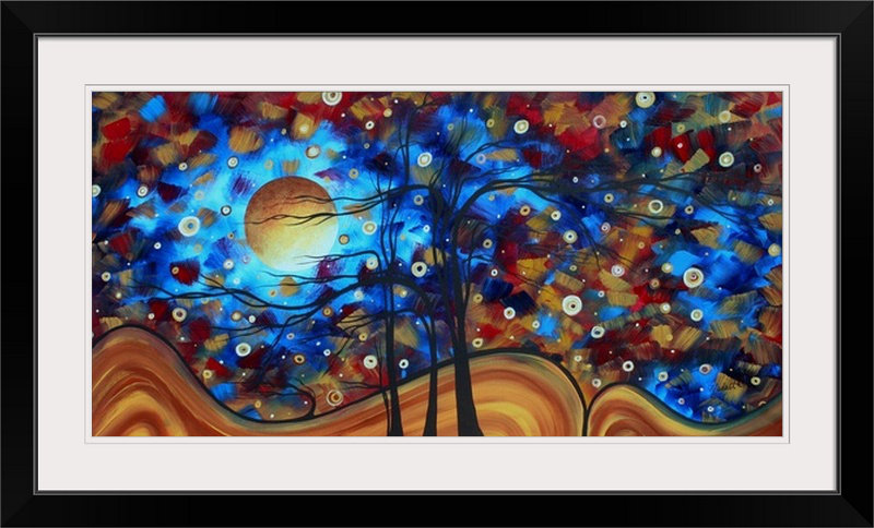 «Anjila Show Me the Way» par Megan Duncanson, reproduction d'art, H 26 po x l 44 po x P 1 po, Cadre noir