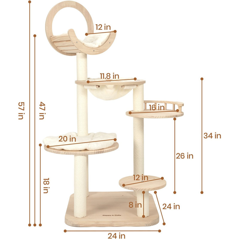 Transformable Cat Tree, Large Wood Cat Tower