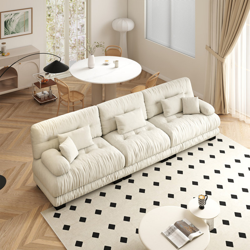 Canapé modulaire modulaire Cloud, sièges modulaires à 3 places pour salon, Beige