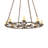 8 - Light Dimmable Wagon Wheel Chandelier
