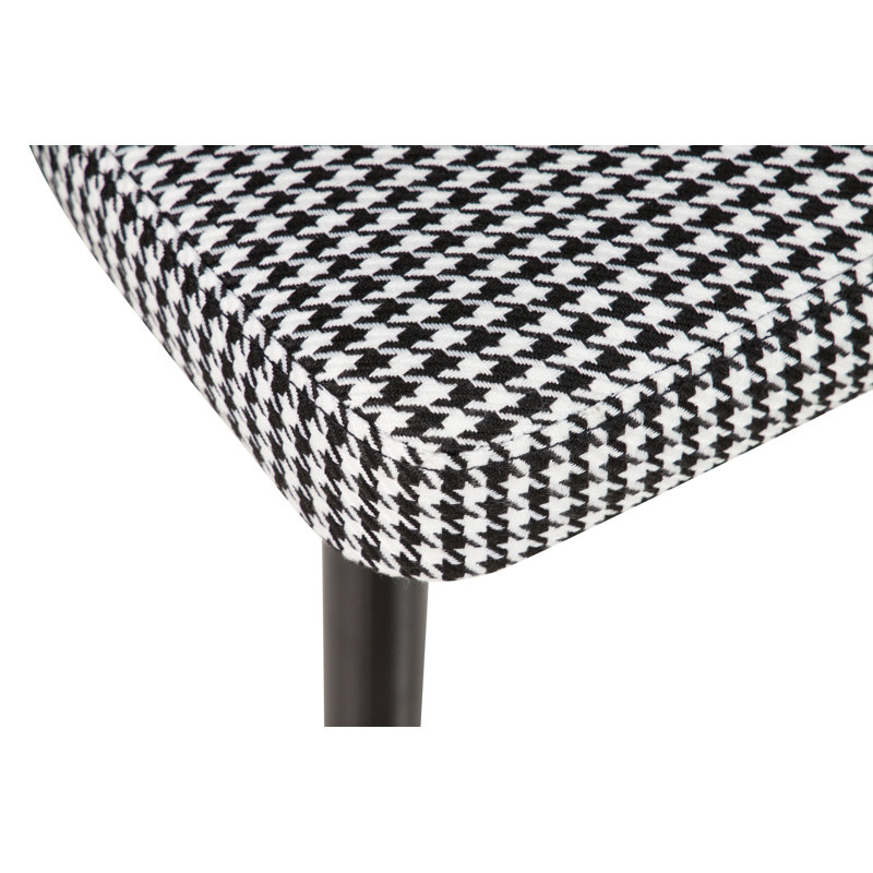 111.76cm H Velvet Upholstered Side Chair, Green/White/Black