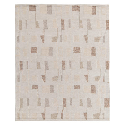 Scandinavian Silk Geometric Area Rug
