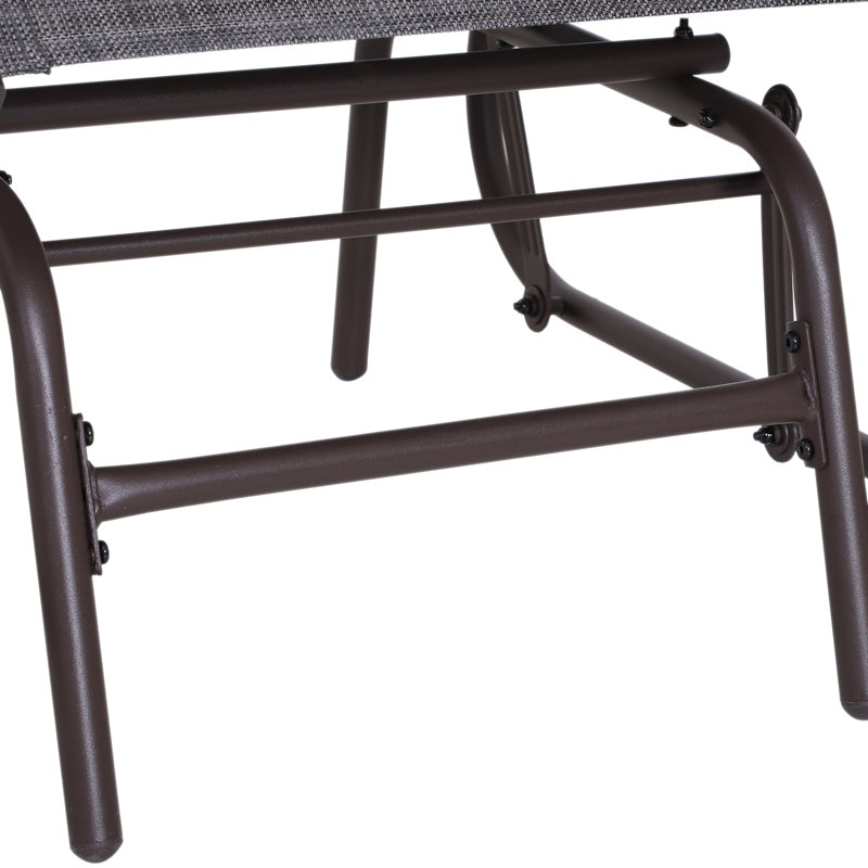 Antwonn Steel Outdoor Glider, Grey