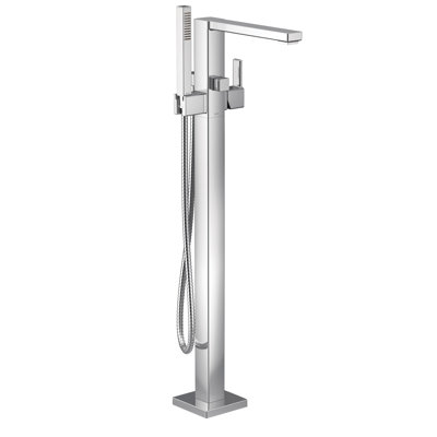 90 Degree Single Handle Floor Mounted Tub with Handshower