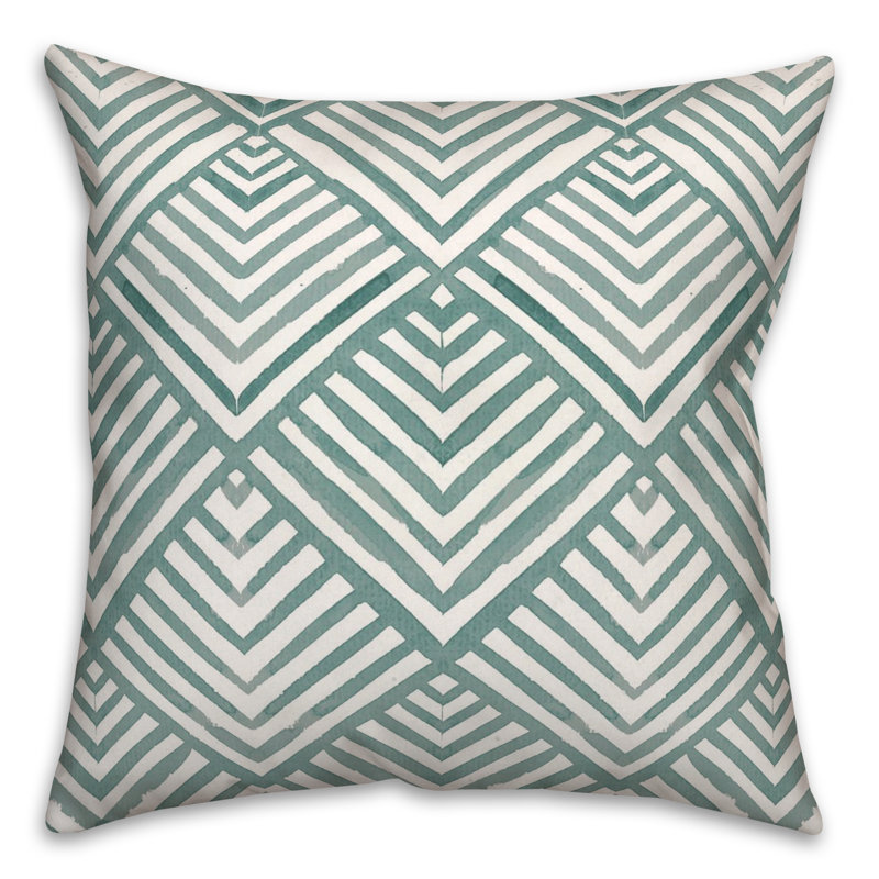 Geometric Reversible Throw Pillow, Blue