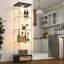 Vitrine moderne en verre avec tiroir en rotin-708046503