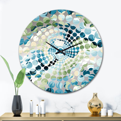 Coastal Concealment Flow - Horloge murale abstraite