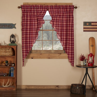 100% Cotton Plaid Room Darkening Rod pocket Curtain Panels