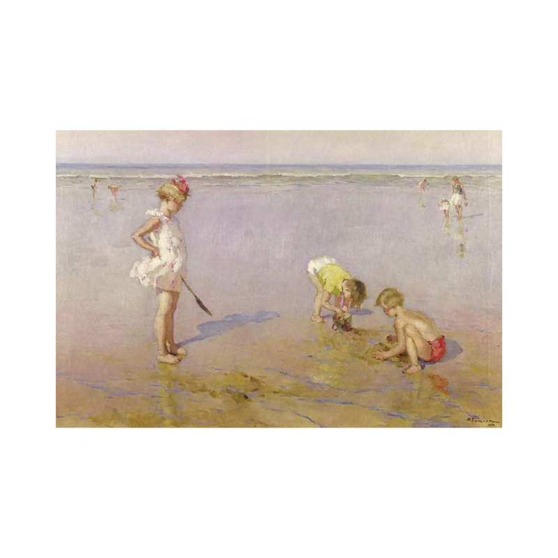Beach Scene by Charles-Garabed Atamian - Wrapped Canvas Painting, 66.04 cm H x 45.72 cm W x 1.91 cm D