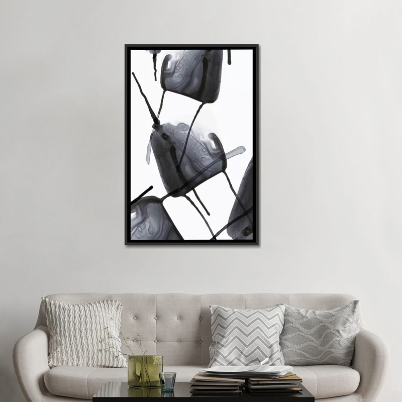 «Inked I» par PI Studio - reproduction sur toile tendue, 48" H x 32" W x 1.5" D, Toile avec cadre noir