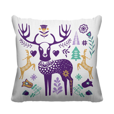 Scandinavian Christmas Indoor/Outdoor Throw Pillow