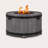 23 inch Outdoor Gas Fire Table with Wine Barrel Look in Terrafab
