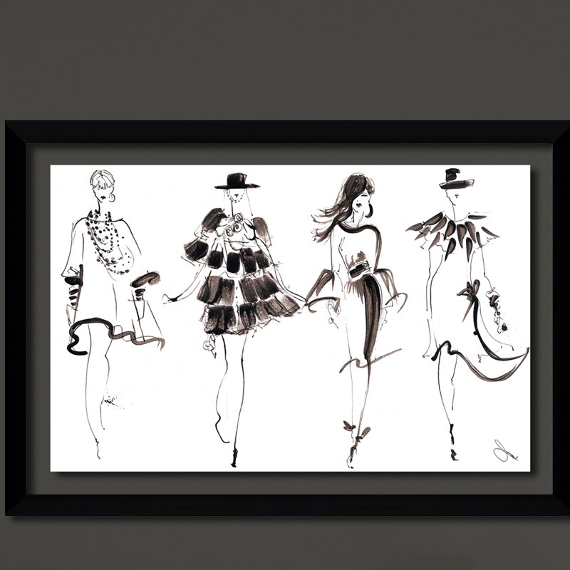 " Runway Reverse ", 21.5" H x 27.5" W x 0.75" D, Black Framed, Transparent Mat