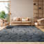 Tapis bleu marine / argenté Christa