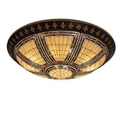 Plafonnier encastré 12 lumières 75,5 po Fleur-de-lis