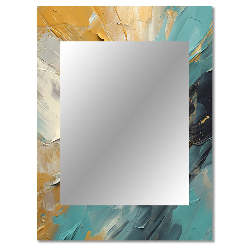 Wiechmann - Large Wall Mirror On Metal, 40 po x 30 po
