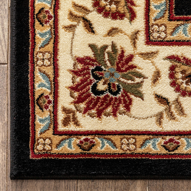 Tapis oriental noir Colindale, Rectangle 7 pi 10 po x 10 pi 6 po