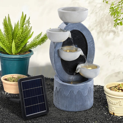Roneika Weather Resistant Floor Fountain with Light