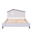 Ensemble de chambre à coucher 3 pièces avec lit plateforme et table de chevet avec commode-107130617