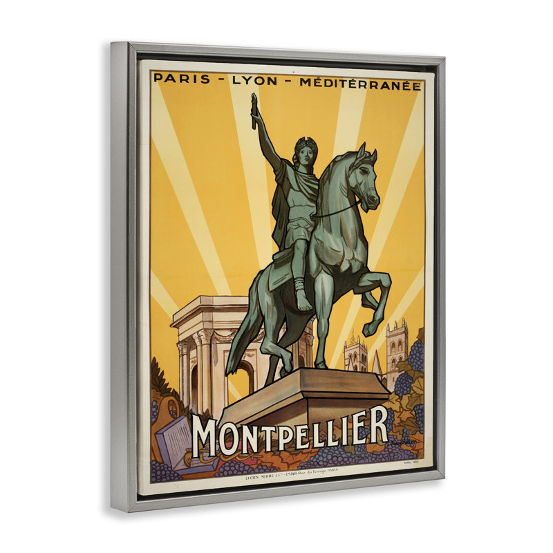 Cadre flottant, affiche rétro, conception de Marcus Jules, Cadre flottant gris lustré, H 21 po x l 17 po
