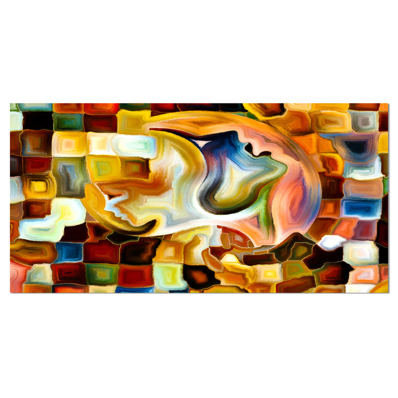 «Abstract Way of Inner Paint», reproduction d'art, H 16 po x l 32 po x P 1 po, Toile tendue