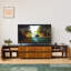 Meuble télé rétro en bois manufacturé noir-2058933072