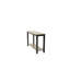Moderne gris / noir à finition bicolore 1Pc Console sous-table avec rangement et rangement en bois d'hévéa et placage de noyer