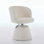 Tabouret de bar pivotant à 360 ° à hauteur réglable, chaise de salle à manger ronde rembourrée en chenille moderne, fauteuil de meuble-lavabo ergonomique pour chambre à coucher, îlot de cuisine et pub, paquet simple, couleur crème et beige