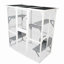 Cage à chat en bois blanc
