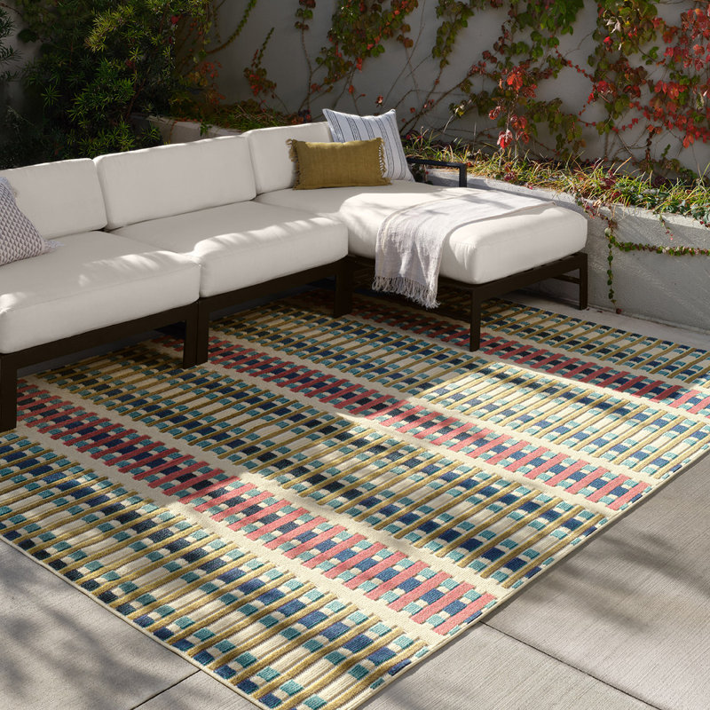 Lindsey Geometric White Area Rug, Rectangle 8'6" x 11'6"