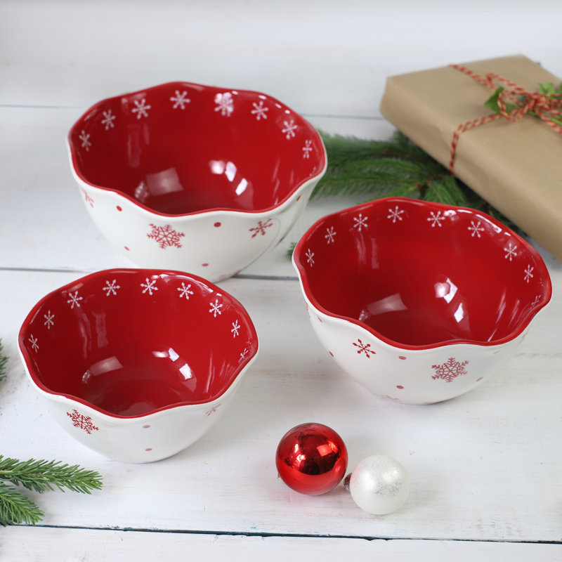 Ensemble de 3 bols gigognes Winterfest - flocon de neige