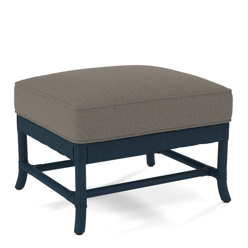 Lafayette Ottoman, Gray Sugar Performance; 0863-84, Sea Glass