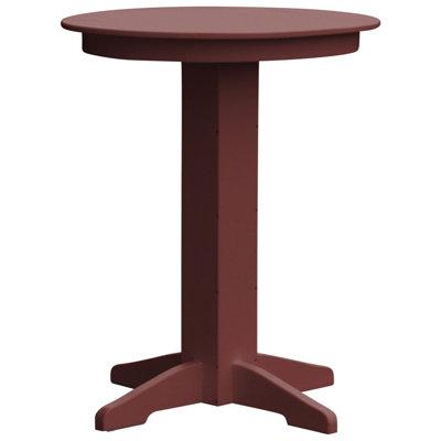  Table de bar ronde en poly composite, cerisier 33 po