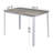 Modern 4 Dining With Grey And White Accents Metal Base Rectangular Table For 4 In Space Utilization