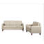 Fauteuil d'appoint capitonné à garniture passepoilée et à passepoil, canapé simple en tissu de polyester pour le salon