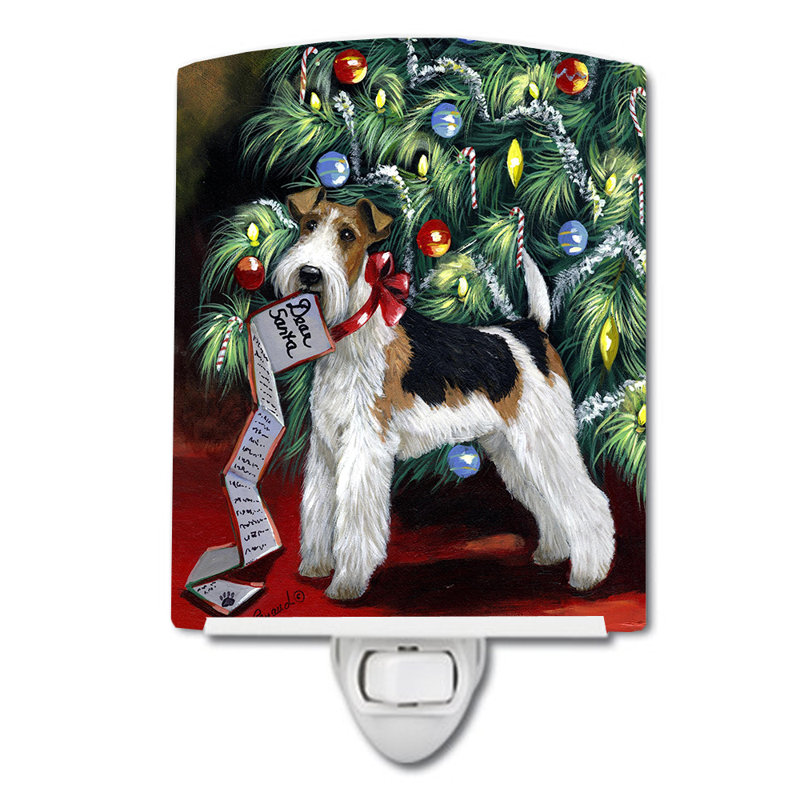 Veilleuse Boxer, Fox Terrier « Dear Santa »