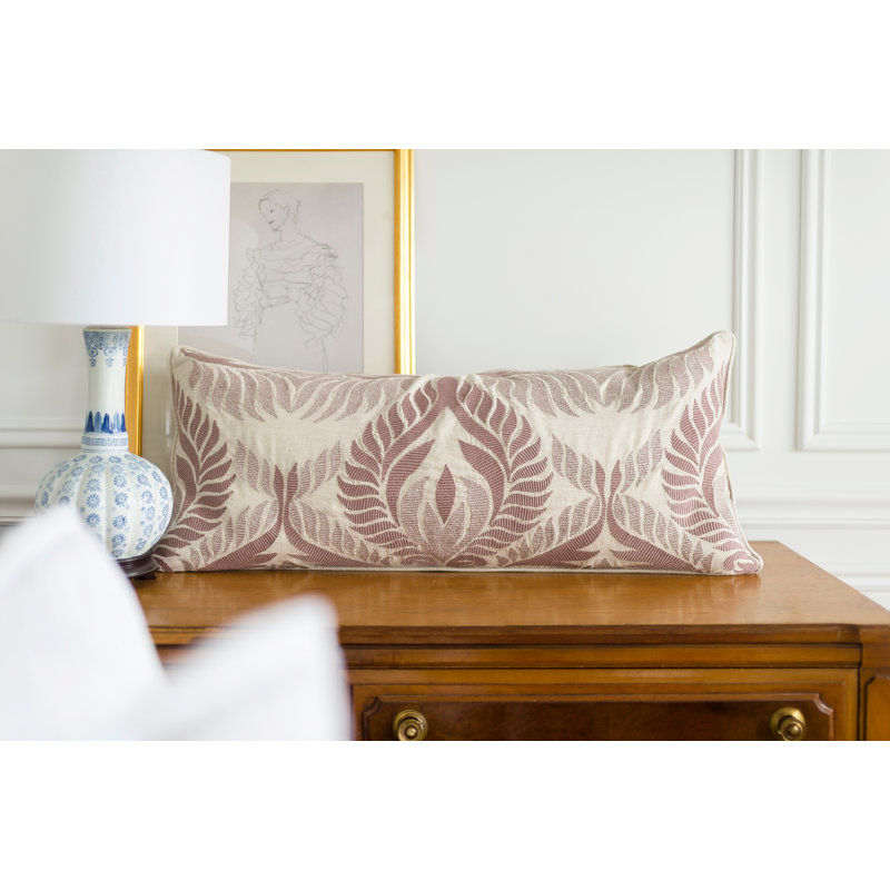 Hirst Embroidered Cotton Blend Throw Pillow