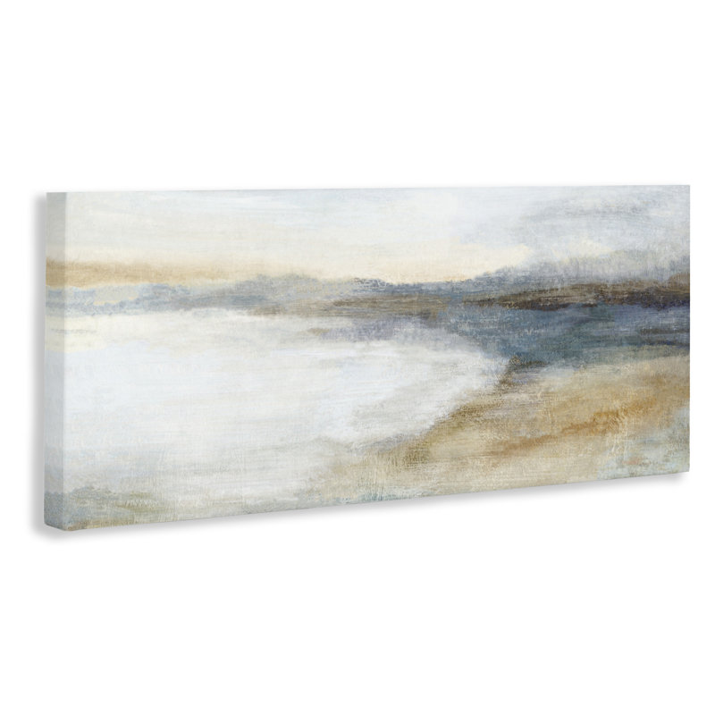 Toile abstraite côtière, design par Hannah Dawson, H 10 po x l 24 po