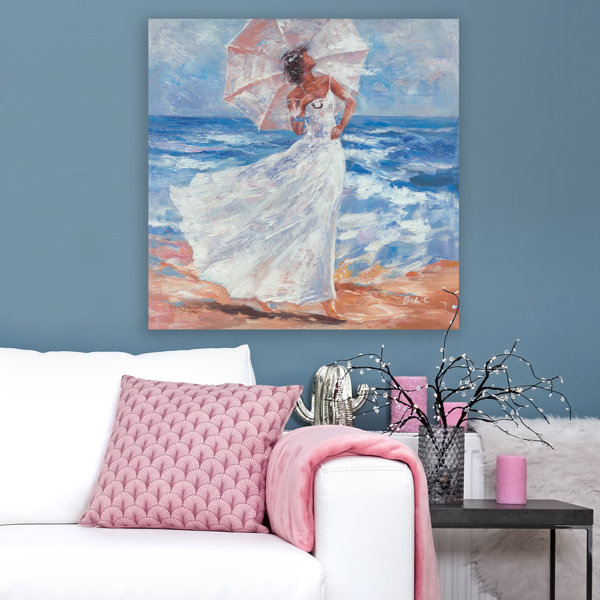 House of Hampton® Proud Girl By The Sea On Canvas Painting | Wayfair