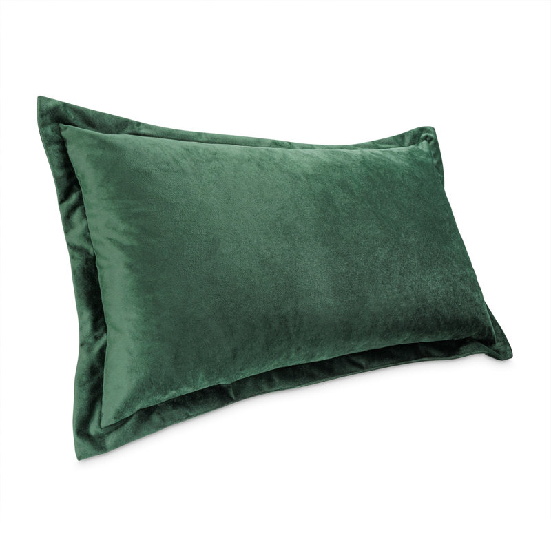 Conner Velvet Lumbar Pillow Cover & Insert, Forest