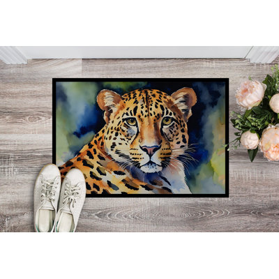 Rominna Leopard Non-Slip Indoor and Outdoor Door Mat