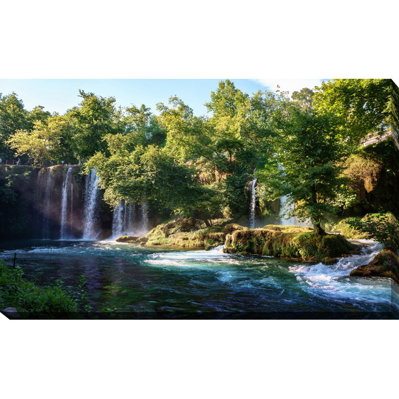 « duden cascade antalya turquie », reproduction de photo sur toile tendue, H 36 po x l 60 po x P 1,5 po