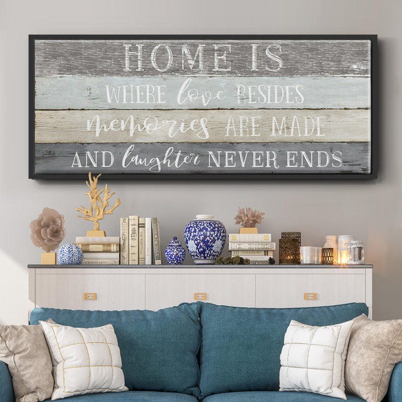 Home is Where- Framed Canvas